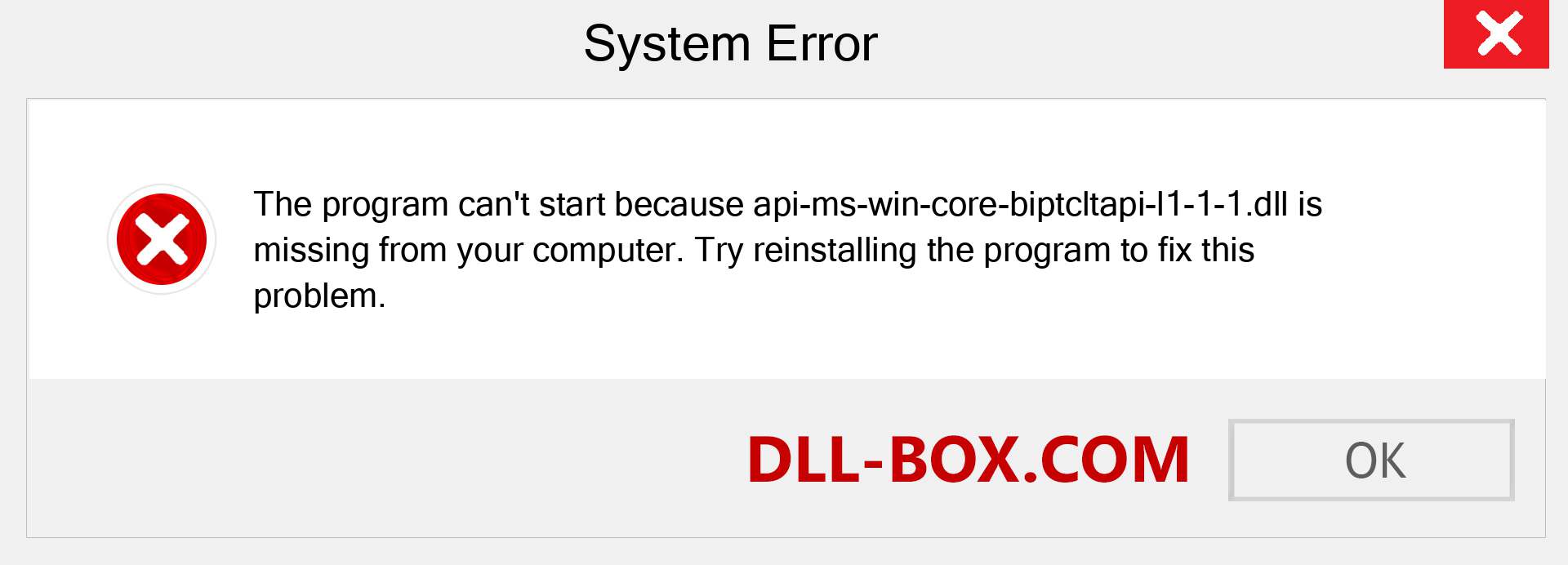  api-ms-win-core-biptcltapi-l1-1-1.dll file is missing?. Download for Windows 7, 8, 10 - Fix  api-ms-win-core-biptcltapi-l1-1-1 dll Missing Error on Windows, photos, images